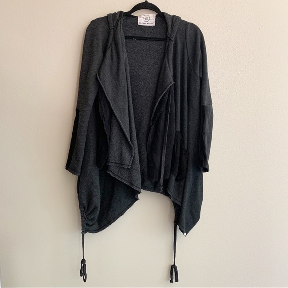 Anthropologie Sweaters - Sloane Rouge Gray Drape Cardigan